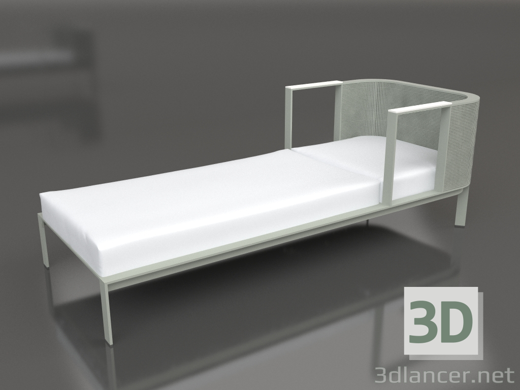 3D Modell Liegestuhl (Zementgrau) - Vorschau