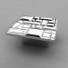 modèle 3D Stylo bouton carré moderne 467032MP02, brillant chrome 32 mm - preview