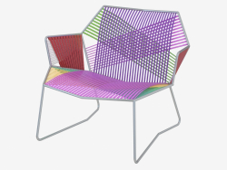 Кресло плетеное с металлическим каркасом
