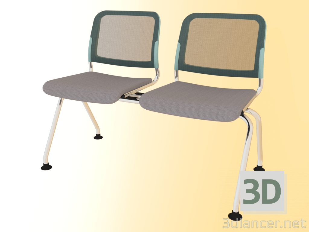 3d model Double bench (505L2) - preview