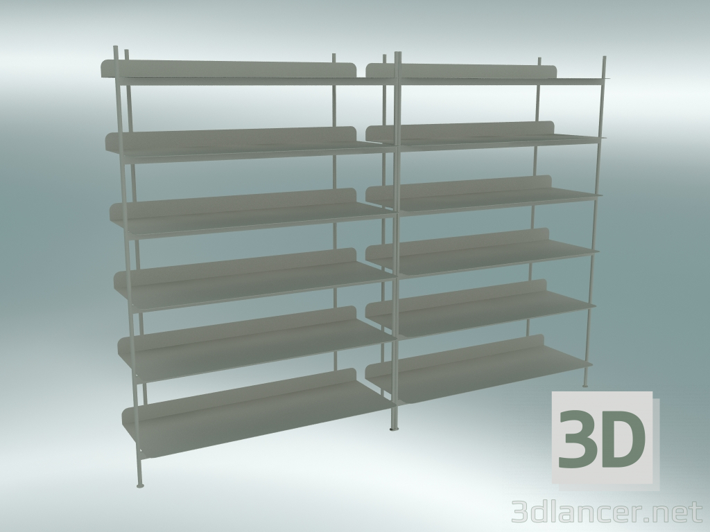 modèle 3D Compilation en rack (configuration 8, gris) - preview