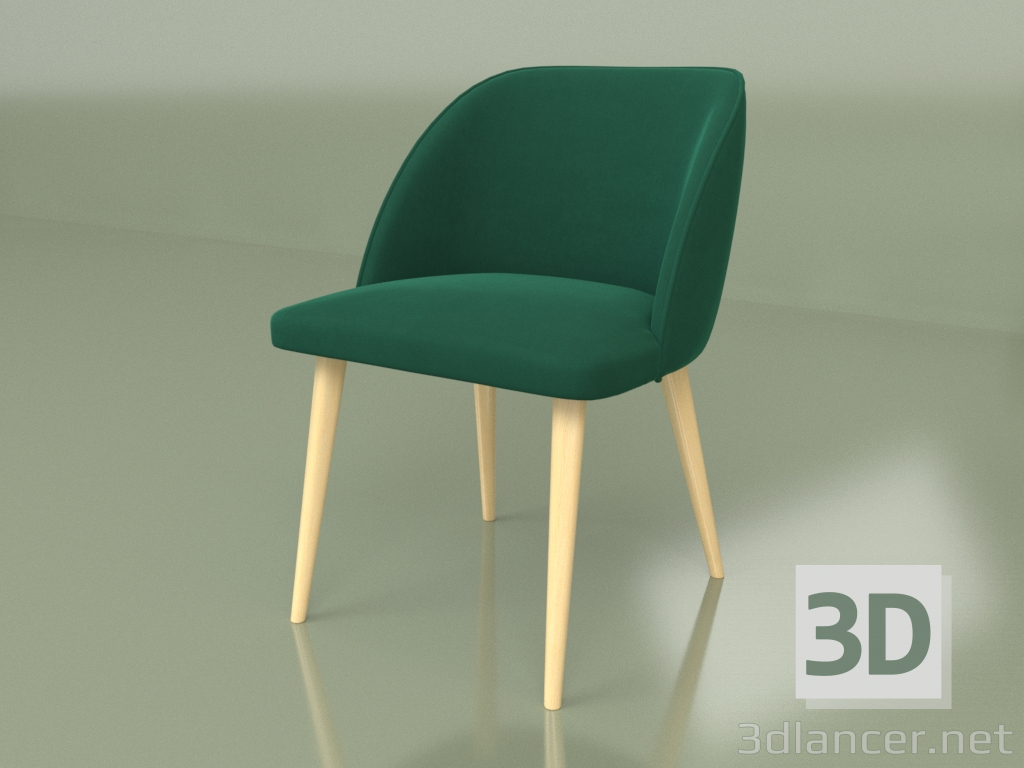 modello 3D Sedia Teo (gambe ad albero) - anteprima