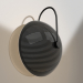 modello 3D Lampada da parete Melissa nera, fumè d25 (08438-2.19) - anteprima
