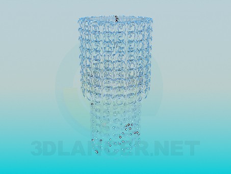 3D Modell Kronleuchter mit Glas Ringe - Vorschau