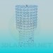 modello 3D Lampadario con vetro anelli - anteprima