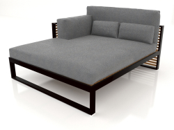 XL modular sofa, section 2 left, high back, artificial wood (Black)