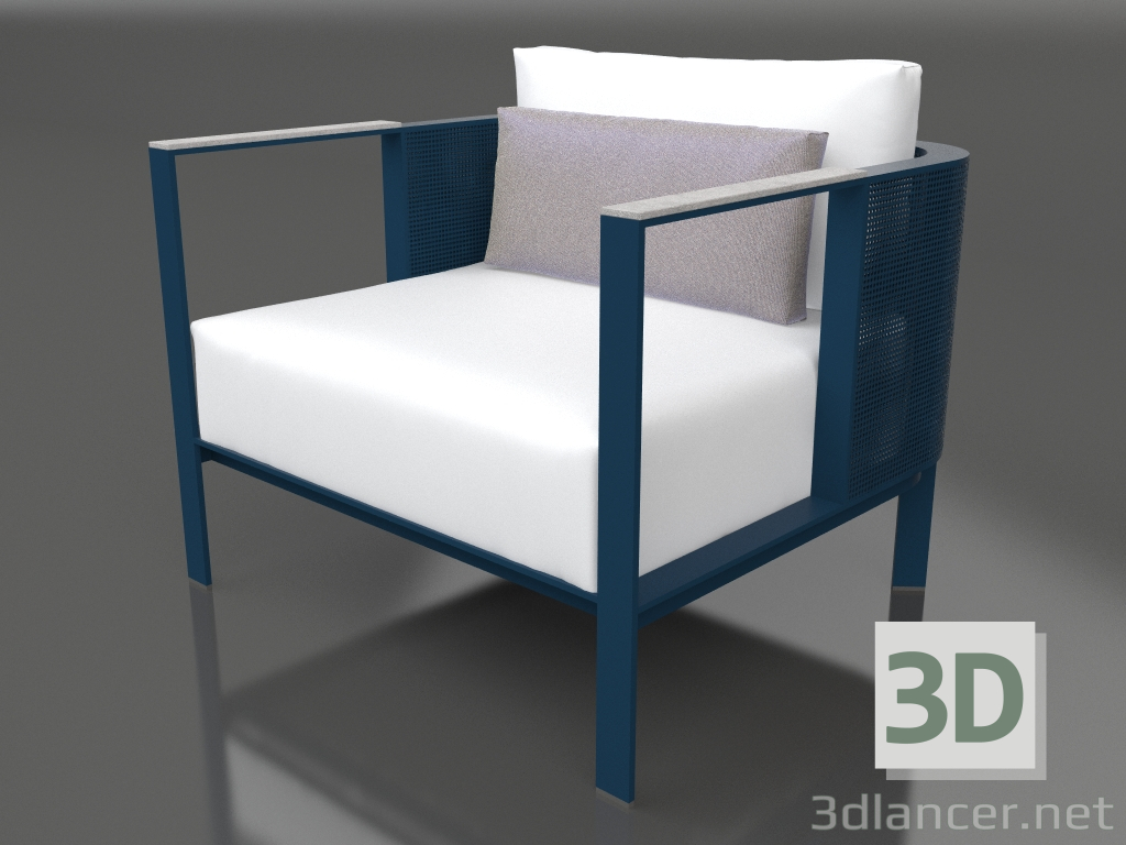 3D Modell Sessel (Graublau) - Vorschau