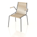 3D Modell Stuhl mit Armlehnen Noel (Schwarzes Gestell, Naturflaggenhalyard) - Vorschau
