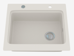 Sink, 1 bowl without wing for drying - Alabaster Modern (ZQM A103)