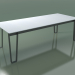 Modelo 3d Mesa de jantar ao ar livre InOut (933, Alumínio lacado cinza, ripas de pedra de lava esmaltada branc - preview