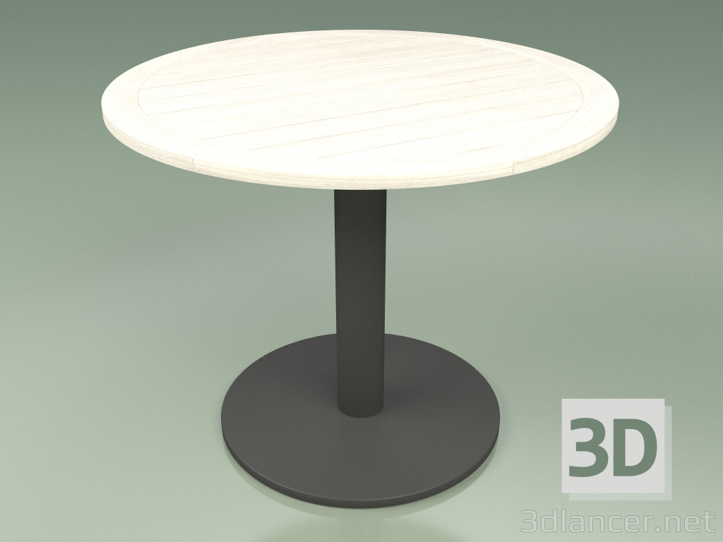 3D Modell Tabelle 003 (Metallrauch, wetterbeständiges, weiß gefärbtes Teakholz) - Vorschau