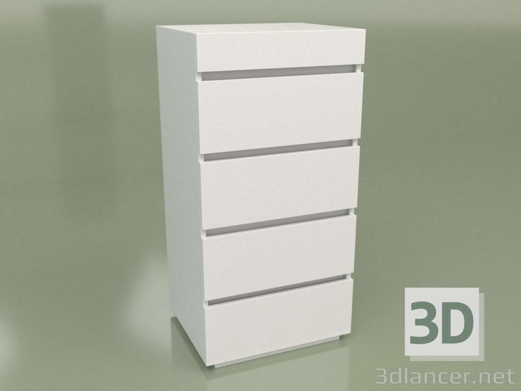 3d model Chest of drawers Mn 340 (White) - preview