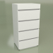 3d model Chest of drawers Mn 340 (White) - preview