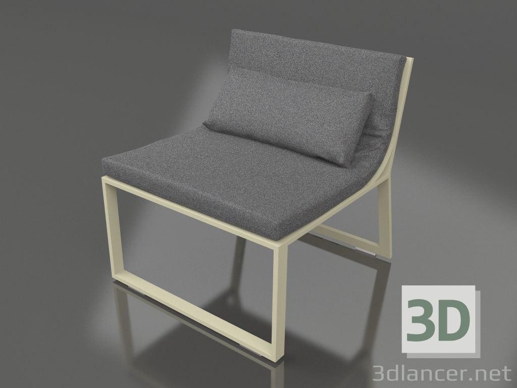 3d model Lounge chair (Gold) - preview