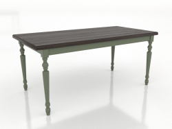 Dining table 1600x800 mm (green, ash walnut)