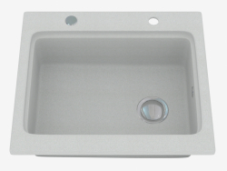 Lavello, 1 vasca senza alette per asciugatura - grigio metallizzato Moderno (ZQM S103)