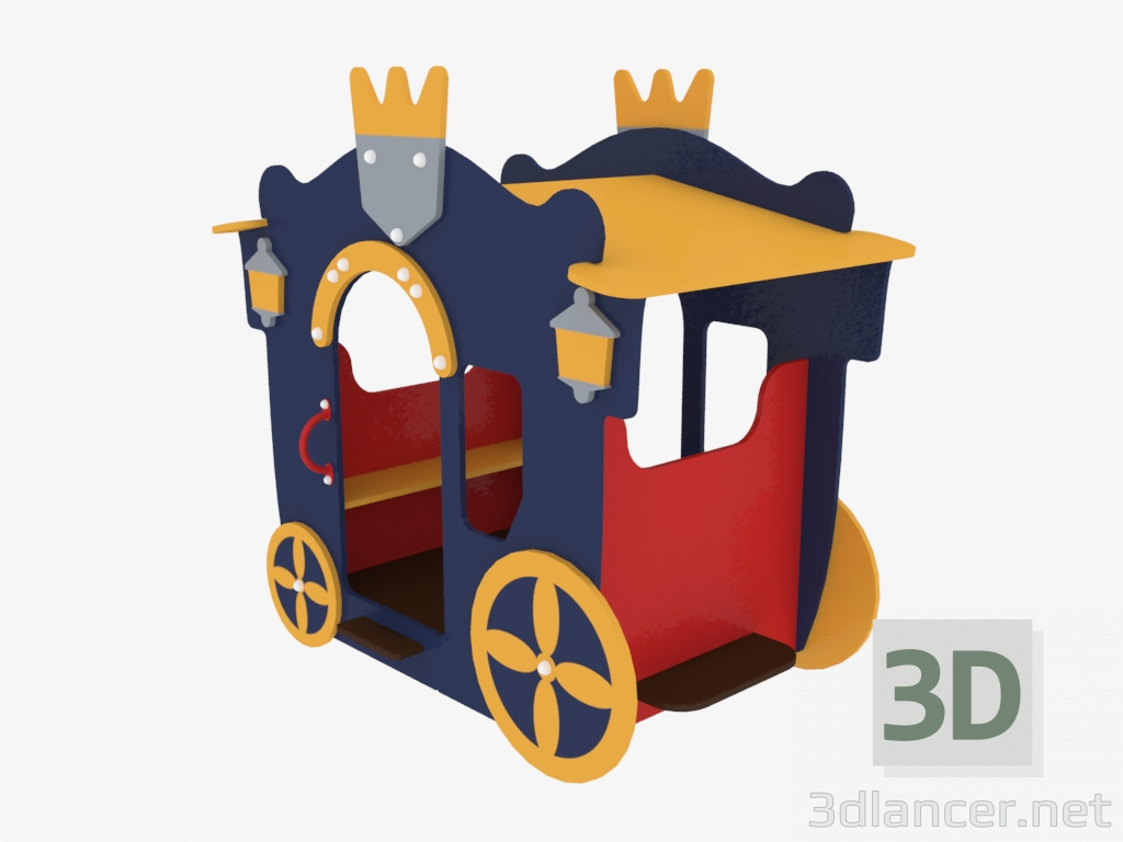 modèle 3D Chariot de maison de jeux pour enfants (5006) - preview
