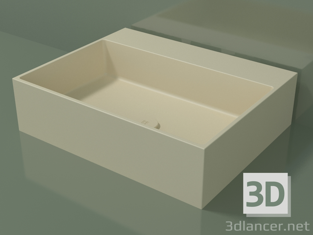 modèle 3D Vasque à poser (01UN31302, Bone C39, L 60, P 48, H 16 cm) - preview
