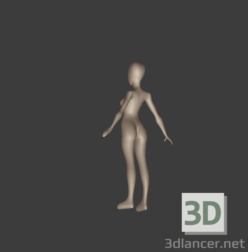 3d model low poly mesh base by Dute - preview
