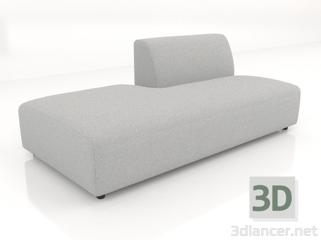 modèle 3D Module canapé 1 place (L) 180x90 allongé vers la gauche - preview