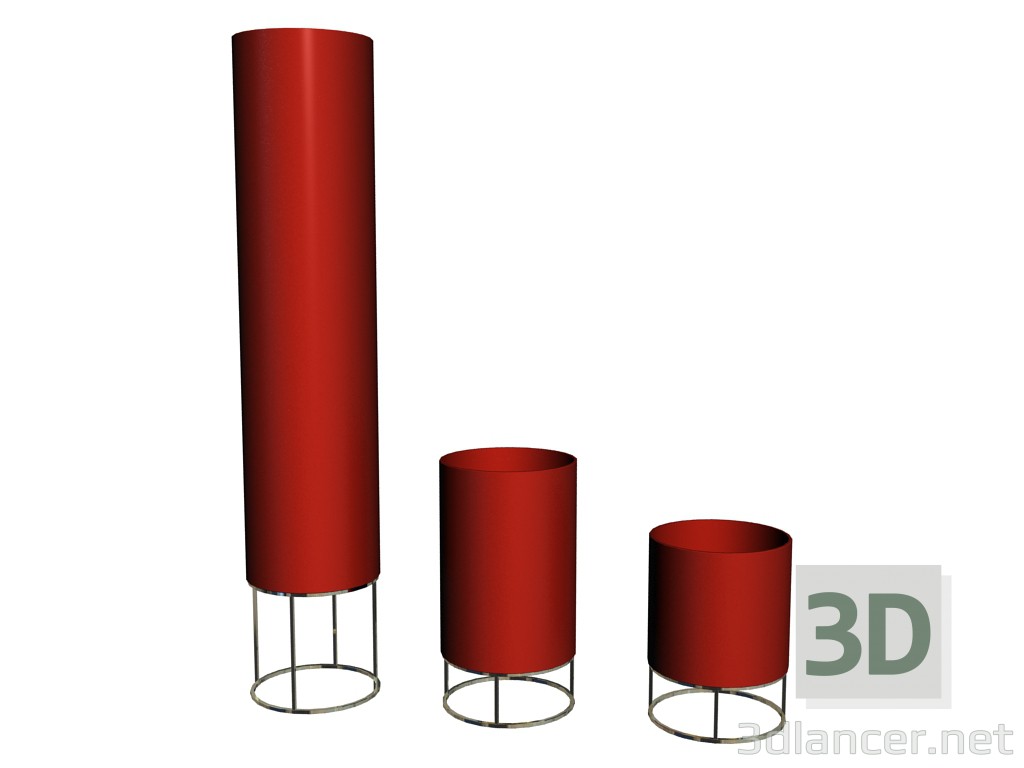 3D Modell Zylindrische Lampen Seka 7610 - Vorschau