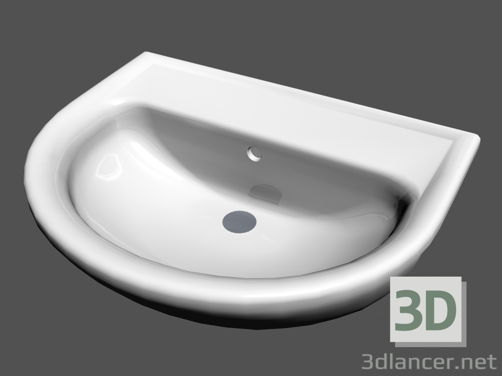 3d model Washbasin console L Pro R3 (560х440х185) - preview