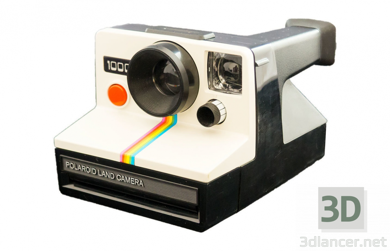 Modelo 3d câmera polaroid - preview