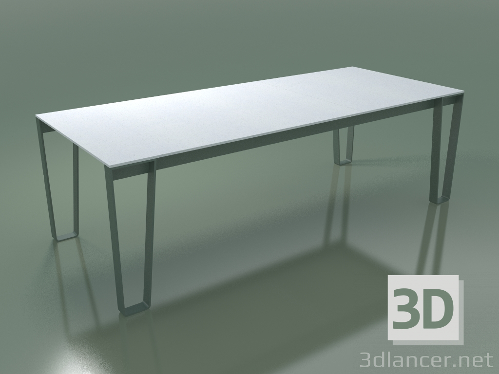 Modelo 3d Mesa de jantar ao ar livre InOut (933, ALLU-SA, ripas de pedra de lava esmaltada branca) - preview