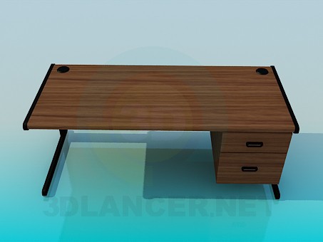 3D Modell Der Schreibtisch - Vorschau