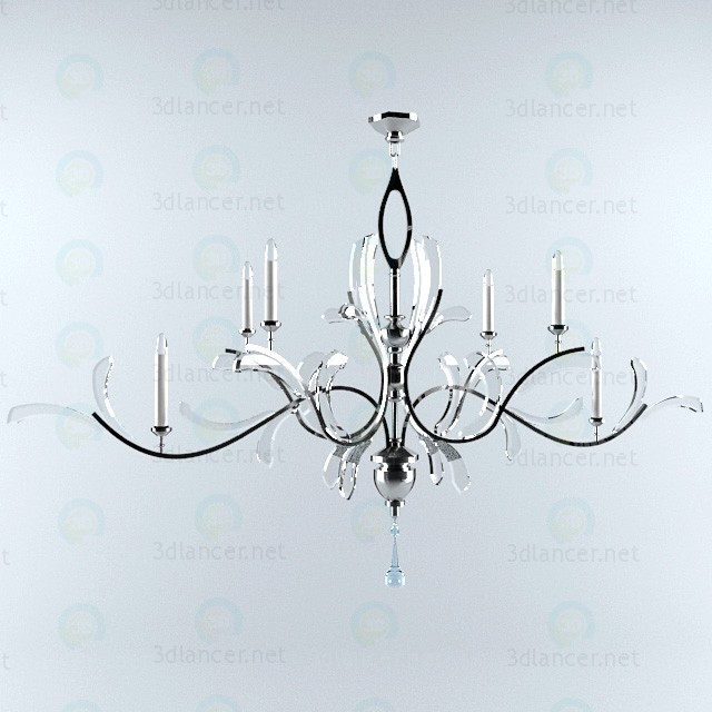3d model fine art lamp chandelier 700840 ST - preview