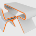 modello 3D Tavolo e sedia Omega - anteprima