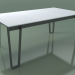 Modelo 3d Mesa de jantar ao ar livre InOut (938, Alumínio lacado cinza, ripas de pedra de lava esmaltada branc - preview