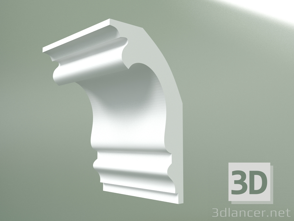 modello 3D Cornicione in gesso (zoccolo a soffitto) KT115 - anteprima