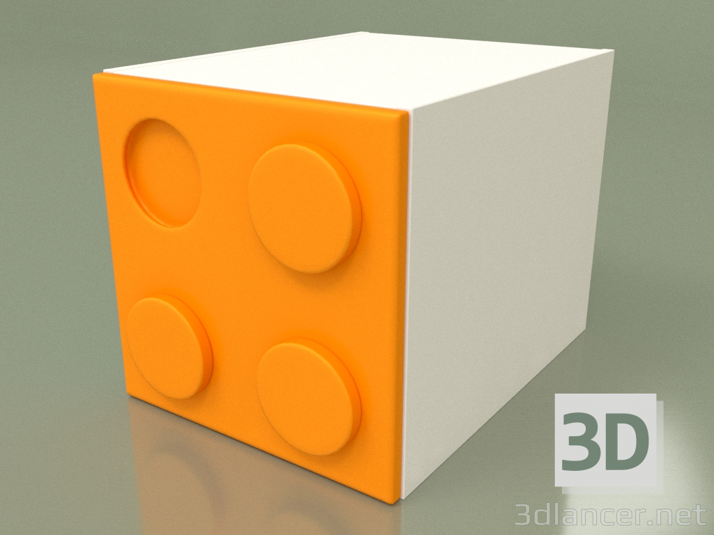 3D Modell Kindergarderobe-Würfel (Mango) - Vorschau