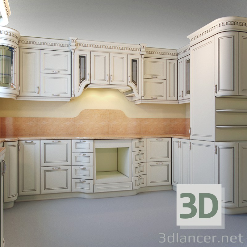 modèle 3D de conception de cuisine acheter - rendu
