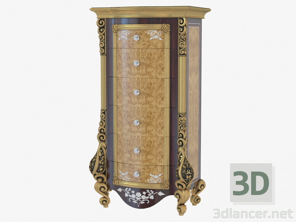 3d model Chest of drawers in classical style 572 - preview