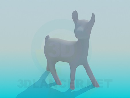 3d model fawn - preview