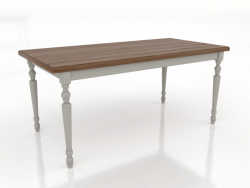 Dining table 1600x800 mm (RAL 7044, light walnut)