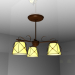 3d model chandelier 3 lamps - preview