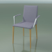 Modelo 3d Cadeira 1709BR (H 85 cm, empilhável, com braços, com estofamento em couro, carvalho L22 natural) - preview