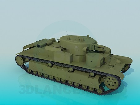 3d model T-28 - preview