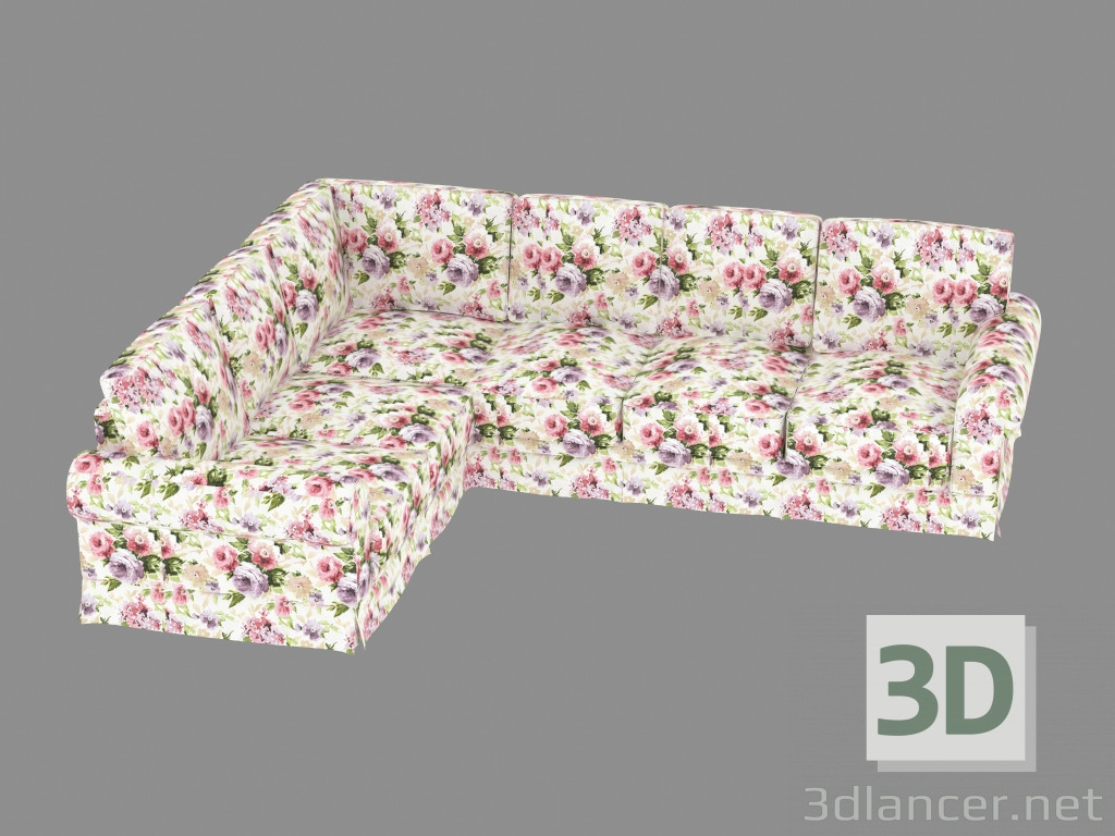 modello 3D divano ad angolo modulare Provenza - anteprima