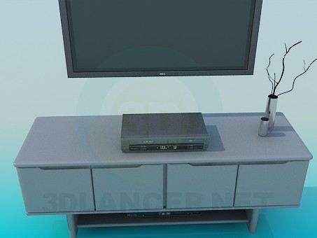 3d модель Меблі під ТВ – превью