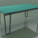 3d model Outdoor dining table InOut (938, Gray Lacquered Aluminum, Turquoise Enameled Lava Stone Slats) - preview