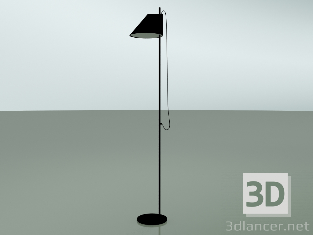 3d model Lámpara de pie YUH FLOOR (LED 27K, BLK) - vista previa