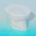 Modelo 3d Vaso sanitário com tampa - preview