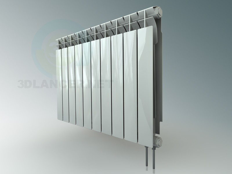 3d модель стандартный радиатор (батарея) – превью