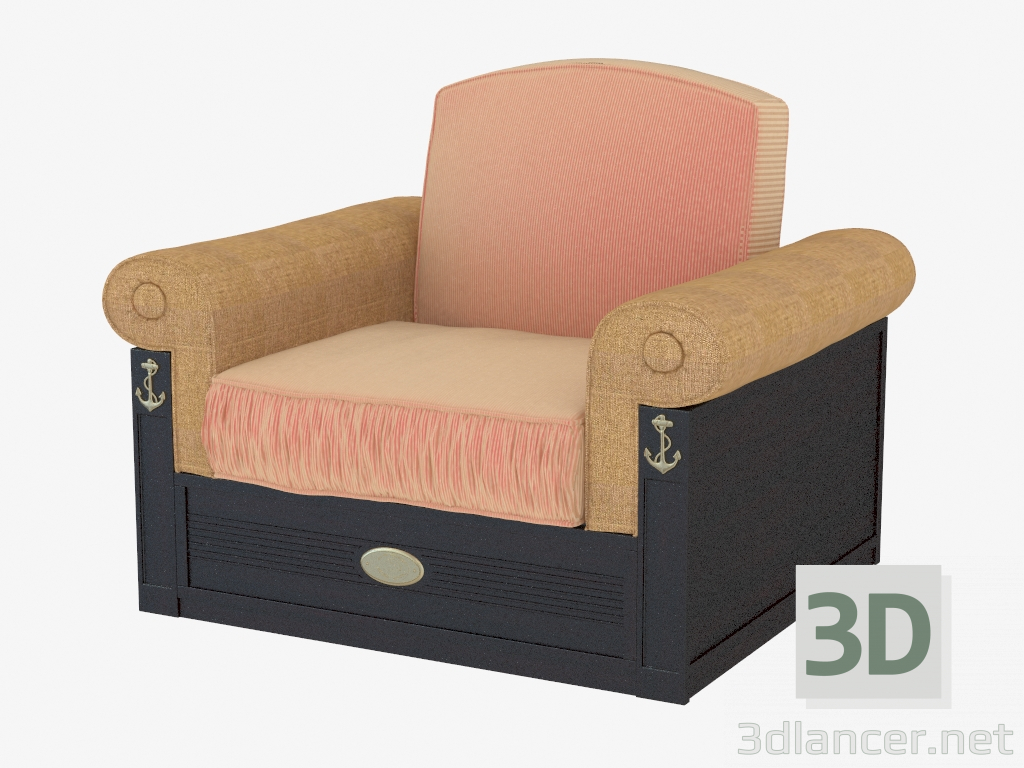 3d model Armchair with decor - preview