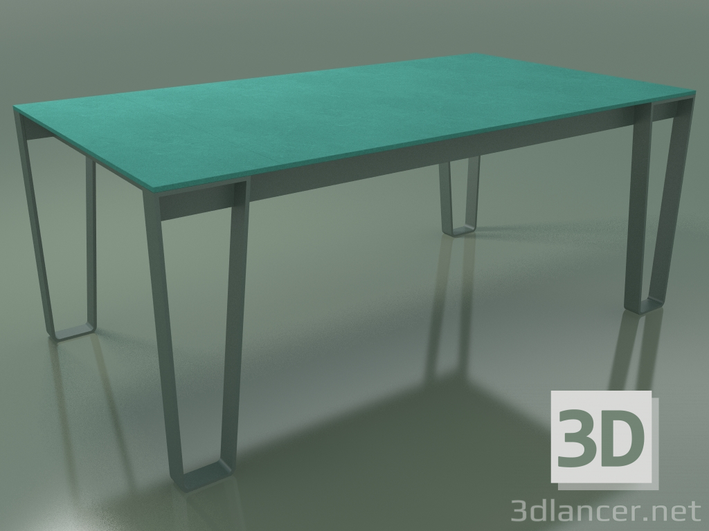 modèle 3D Table à manger d'extérieur InOut (938, ALLU-SA, lattes en pierre de lave émaillée turquoise) - preview