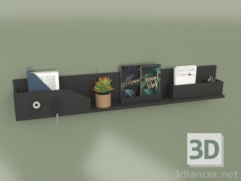 3d model Hanging shelf with organizers max (10283) - preview